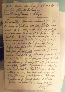 Lettre durant la guerre 40-45