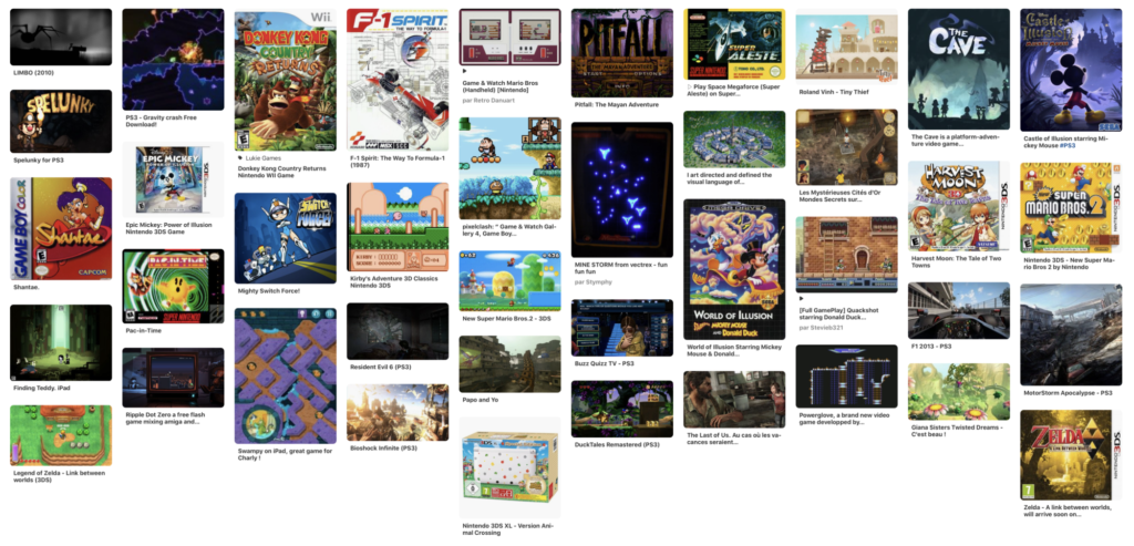 En 2013, j'ai joué à ...