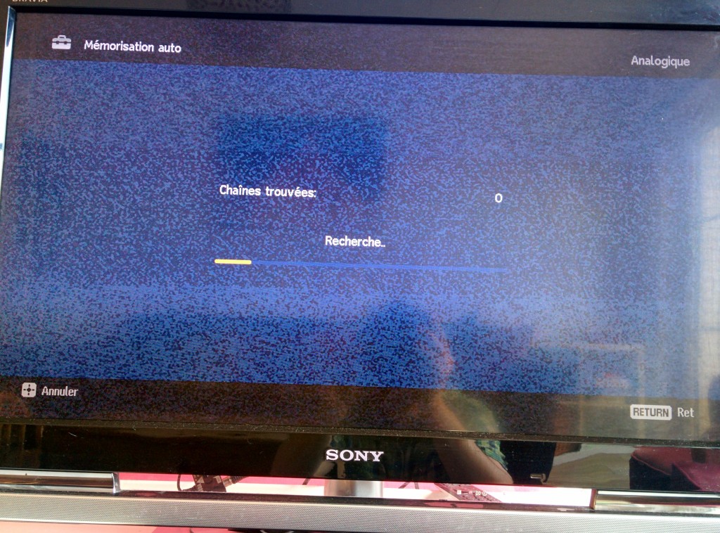 Recherche de chaine Analogique - TV Sony Bravia
