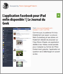 Facebook débarque sur iPad