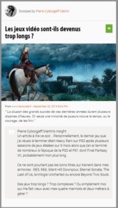 Jeux-Vidéos, trop long ?