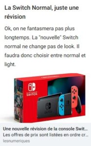 Révision de la Switch