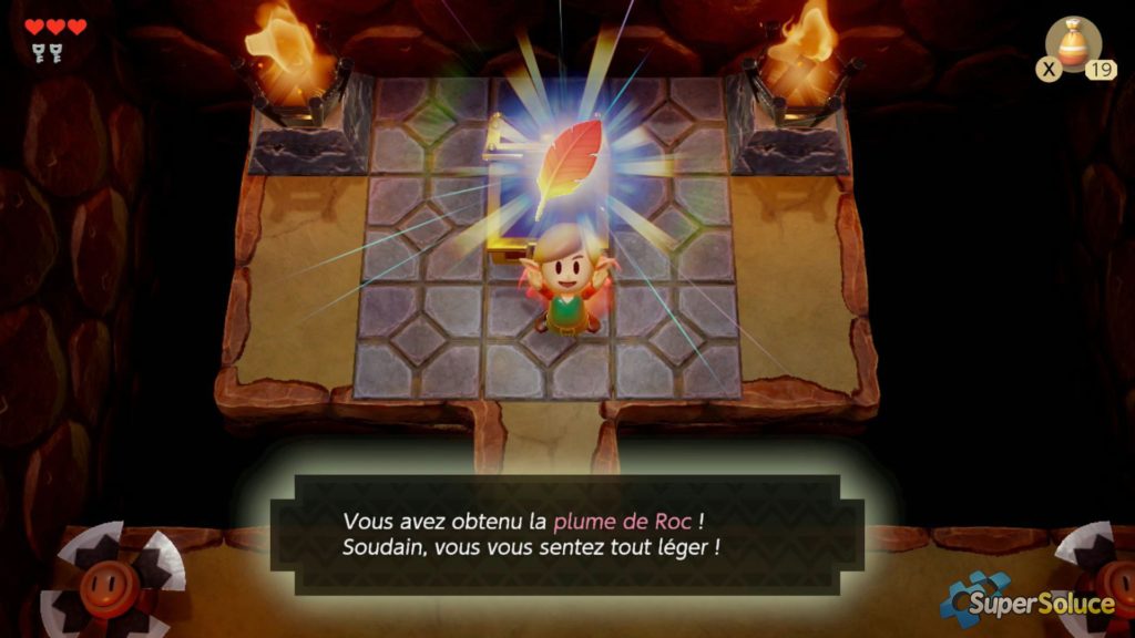 Voilà Link, tu as la plume, tu peux sauter !