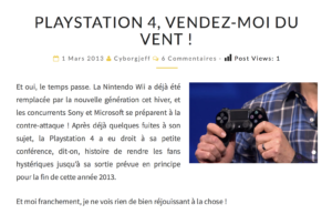 PLAYSTATION 4, VENDEZ-MOI DU VENT !